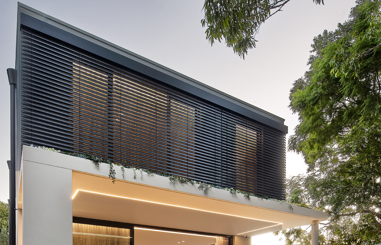 Exterior of luxury duplex in inner west of Sydney by Arkhaus