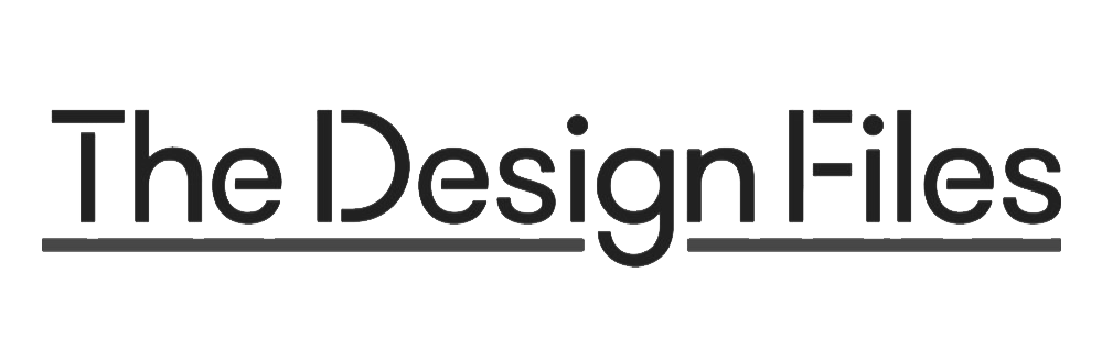 The image shows the text "The Design Files" in bold, black font with a horizontal line running underneath it. The background is transparent, reflecting a modern aesthetic that would appeal to anyone looking for the best duplex designs by a Sydney duplex architect.